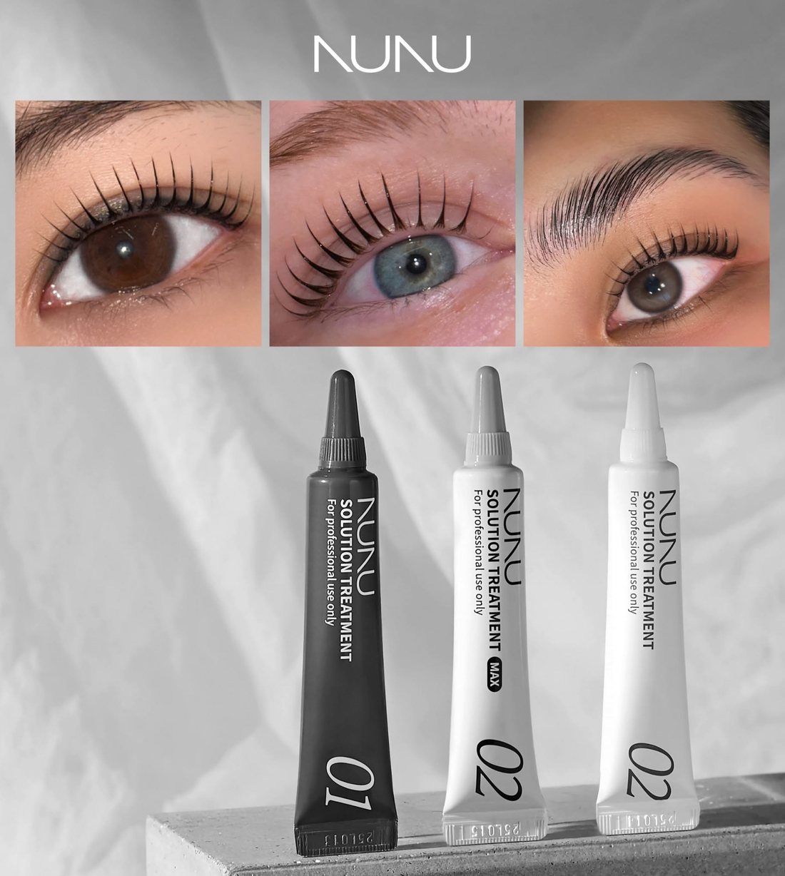 Nâng mi NUNU Korea cùng dung dịch NUNU Solution Treatment